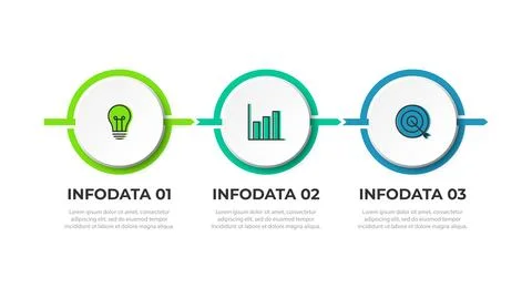 Infographic elements design template, business concept with 3 step Stock Illustration