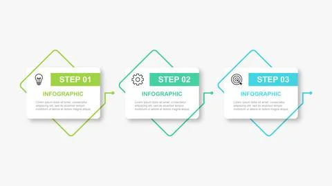 Infographic elements design template, business concept with 3 step Stock Illustration
