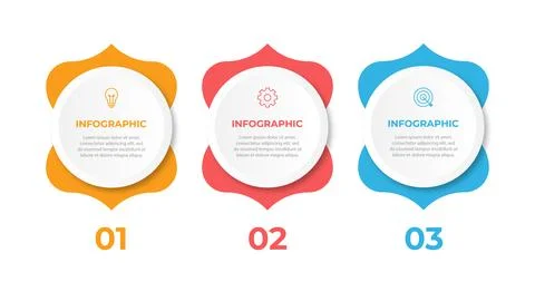Infographic elements design template, business concept with 3 step Stock Illustration