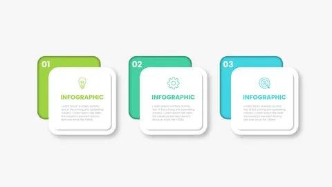 Infographic elements design template, business concept with 3 step Stock Illustration
