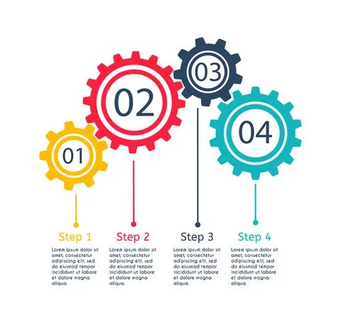 Infographic elements. Diagram progress bar. Flat vector process timeline set. Stock Illustration