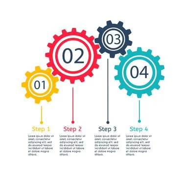 Infographic elements. Diagram progress bar. Flat process timeline set. Stock Illustration