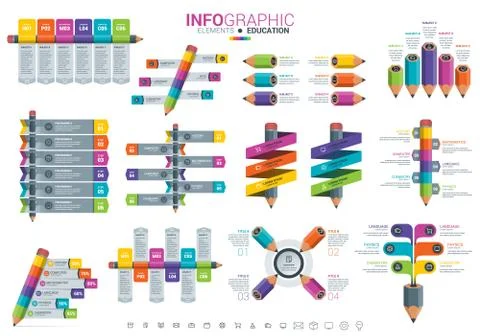 Infographic Elements - Education Ilustración de archivo