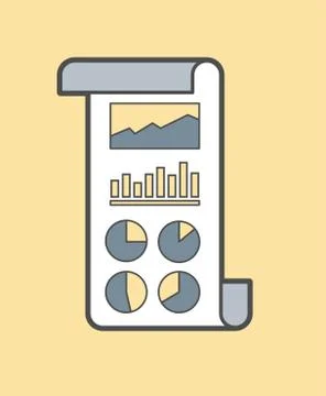 Infographic elements on a folded paper Stock Illustration