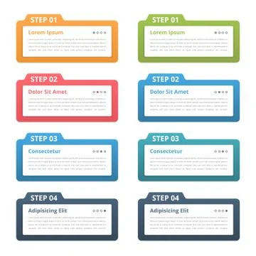 Infographic Elements - Four Steps 스톡 일러스트