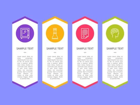 Infographic Elements Frames Vector Illustration Illustrazione stock