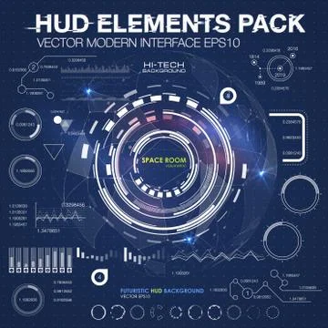 Infographic elements. futuristic user interface HUD UI UX. Abstract background Stock Illustration