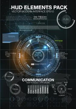 Infographic elements. futuristic user interface HUD. Mobile application HUD Stock Illustration