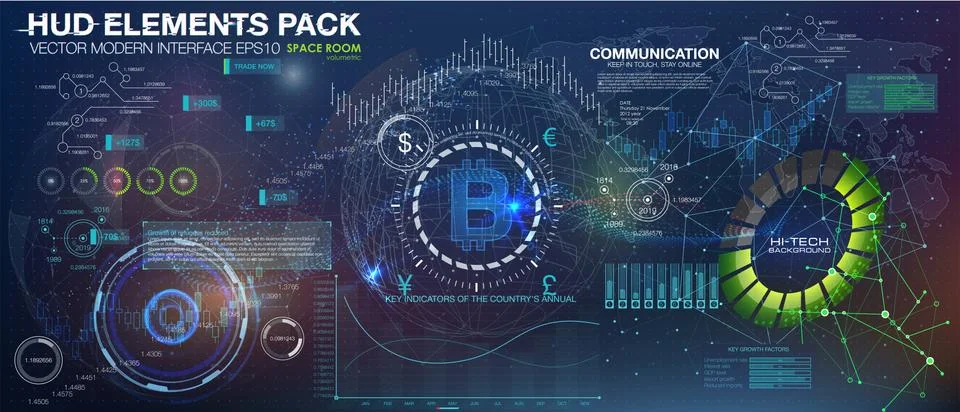 Infographic elements. futuristic user interface HUD UI UX. Abstract background 스톡 일러스트