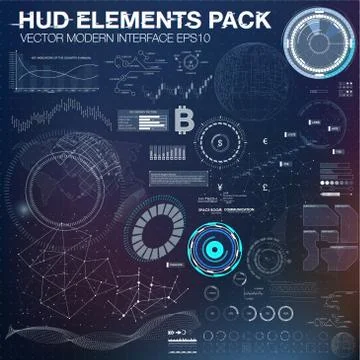 Infographic elements. futuristic user interface HUD UI UX. Abstract background Stockillustratie