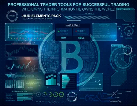 Infographic elements. futuristic user interface HUD UI UX. Abstract background Illustrazione stock