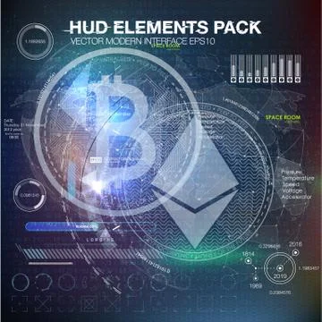 Infographic elements. futuristic user interface HUD UI UX. Abstract background Stock Illustration