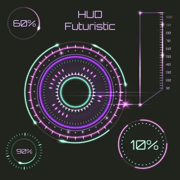Infographic elements. futuristic user interface HUD UI UX. Abstract background Stockillustratie