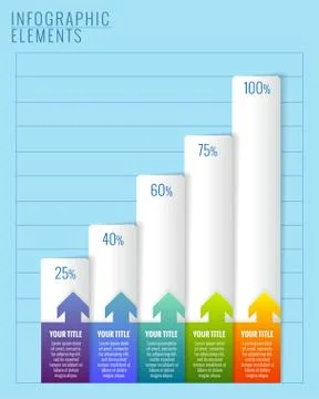 Infographic elements. Modern business steps to success chart Stock Illustration