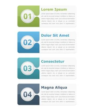 Infographic Elements with Numbers and Text 스톡 일러스트