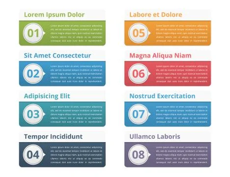 Infographic Elements with Numbers and Text Illustrazione stock