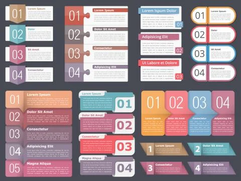 Infographic Elements with Numbers and Text Stockillustratie