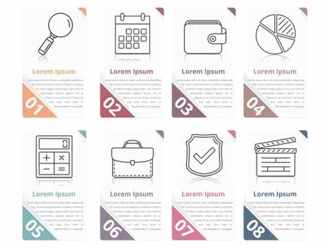 Infographic Elements with Numbers and Text イラスト素材