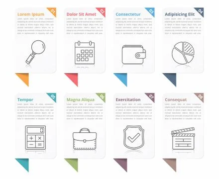Infographic Elements with Numbers and Text イラスト素材