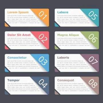 Infographic Elements with Numbers and Text Stockillustratie