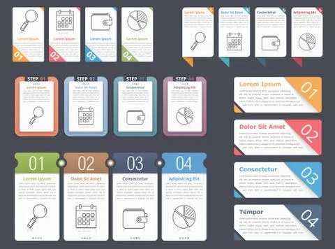 Infographic Elements with Numbers Stockillustratie