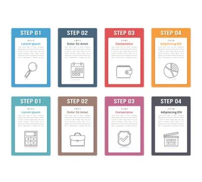 Infographic Elements with Numbers 스톡 일러스트