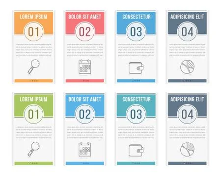 Infographic Elements with Numbers Illustrazione stock