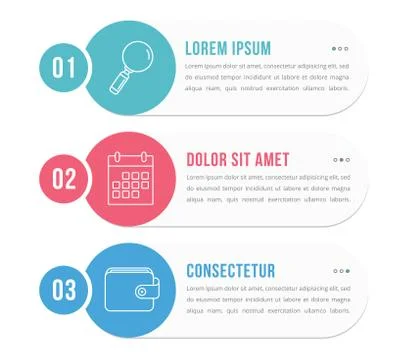 Infographic Elements with Numbers Stock Illustration