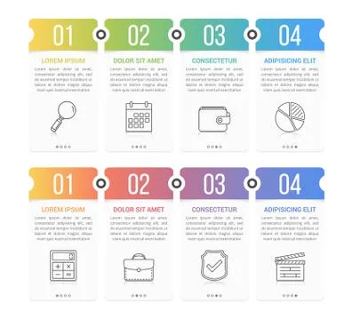Infographic Elements with Numbers Illustrazione stock