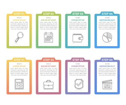 Infographic Elements with Numbers Illustrazione stock