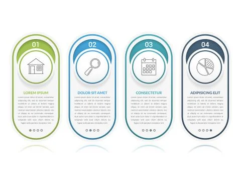 Infographic Elements with Numbers 스톡 일러스트