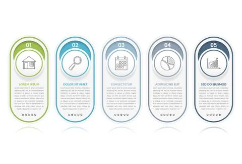 Infographic Elements with Numbers 스톡 일러스트