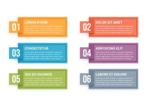 Infographic Elements with Numbers Stockillustratie