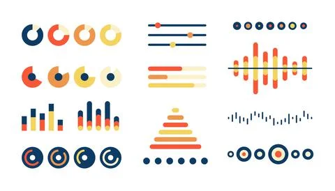 Infographic elements. Pop art graphs charts diagrams for business presentation 库存插图