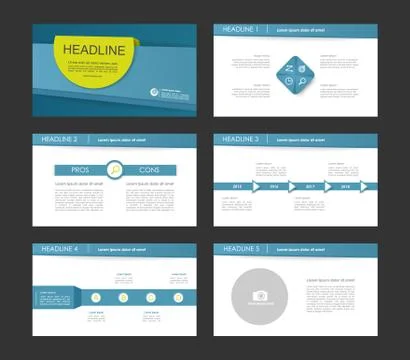 Infographic elements for presentation templates. Illustrazione stock