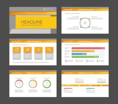 Infographic elements for presentation templates. 库存插图