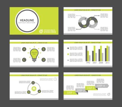 Infographic elements for presentation templates. Stock Illustration