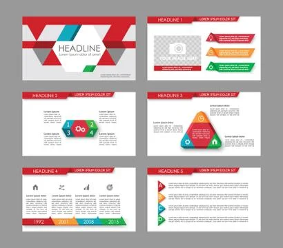 Infographic elements for presentation templates. イラスト素材