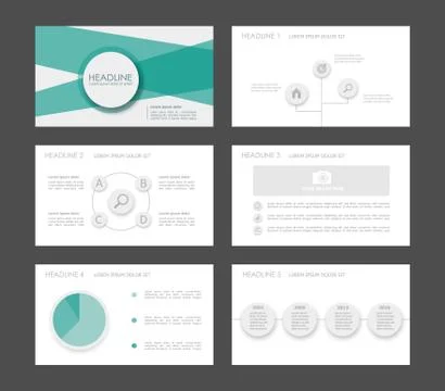 Infographic elements for presentation templates. 库存插图