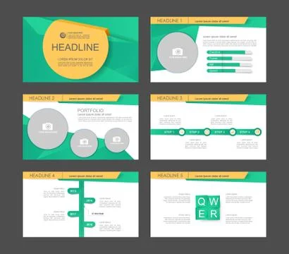 Infographic elements for presentation templates. イラスト素材