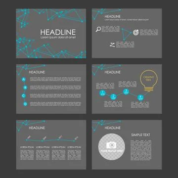 Infographic elements for presentation templates. Stock Illustration