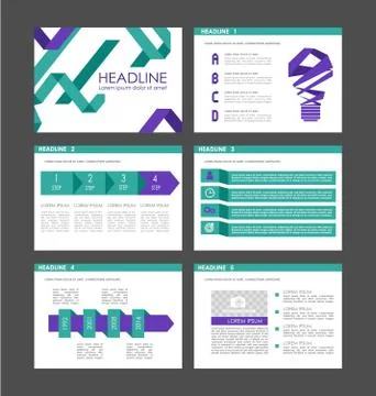 Infographic elements for presentation templates. イラスト素材