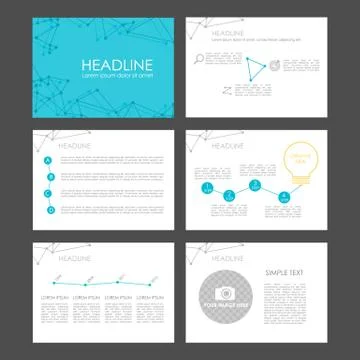 Infographic elements for presentation templates. 库存插图