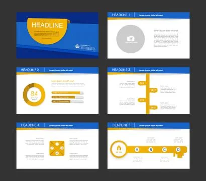 Infographic elements for presentation templates. イラスト素材