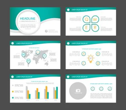 Infographic elements for presentation templates. イラスト素材
