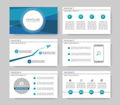 Infographic elements for presentation templates. イラスト素材