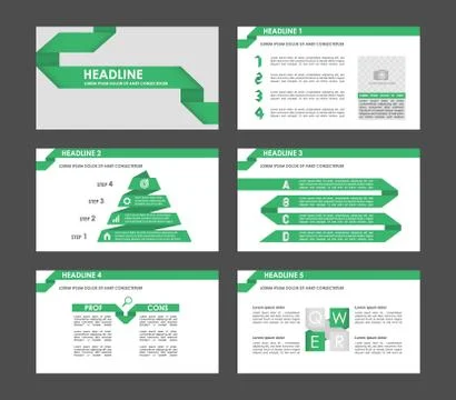 Infographic elements for presentation templates. Illustrazione stock