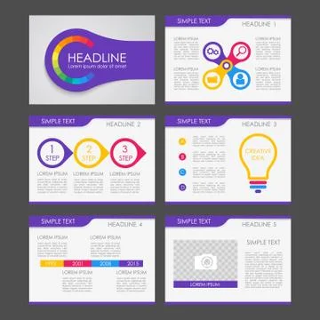 Infographic elements for presentation templates. 스톡 일러스트