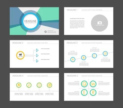 Infographic elements for presentation templates. 스톡 일러스트