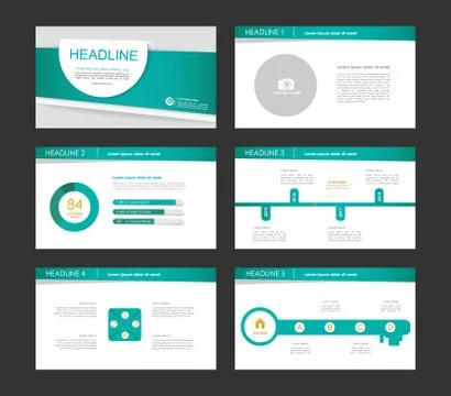 Infographic elements for presentation templates. Illustrazione stock